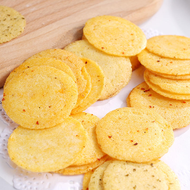 好乐多玉米片非油炸32g4包海苔椒盐多口味粗粮薄脆饼干薯片零食