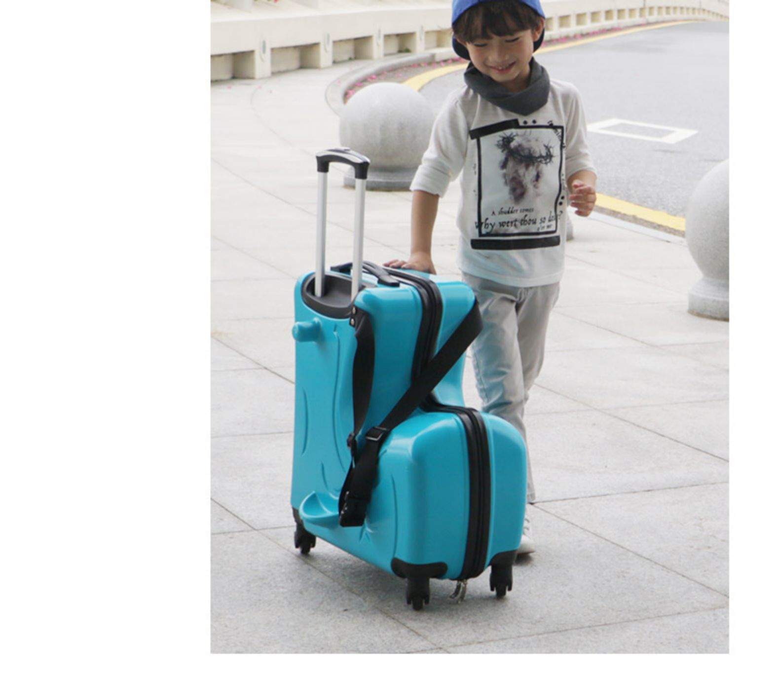 bangdou儿童行李箱可坐骑宝宝拉杆箱可坐可骑男孩旅行密码箱小型箱子