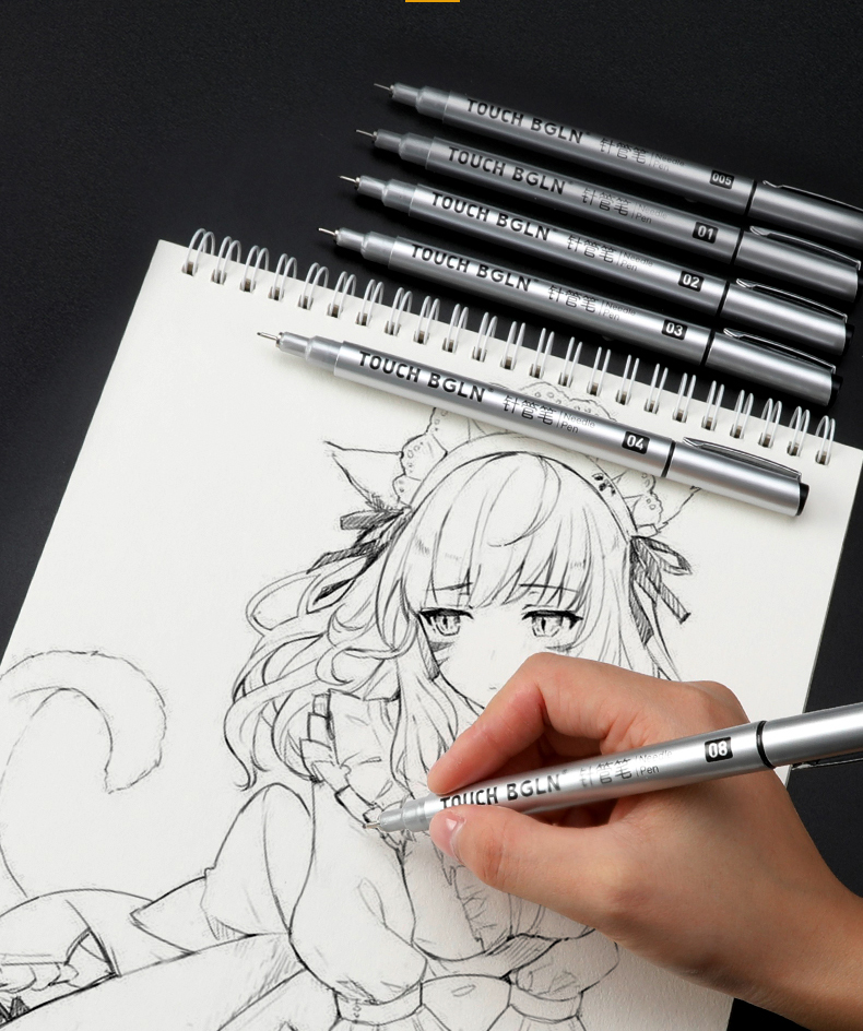 超级新品 针管笔绘图笔勾线笔学生美术专用绘画笔手绘简笔画专用笔