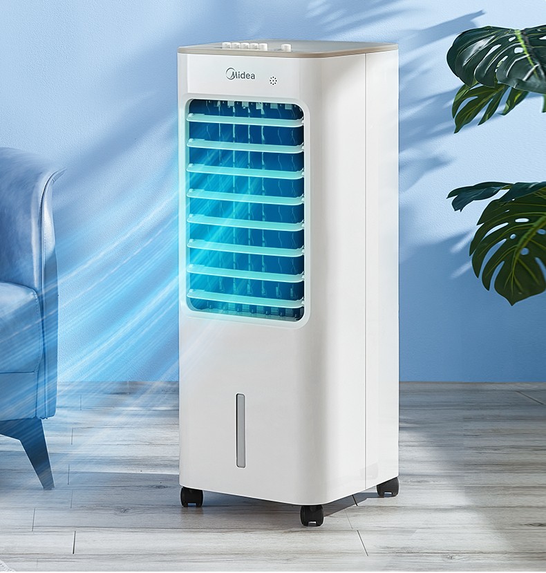 白色 美的空调扇冷风扇单冷立式空调扇家用大风量安静小型电风扇