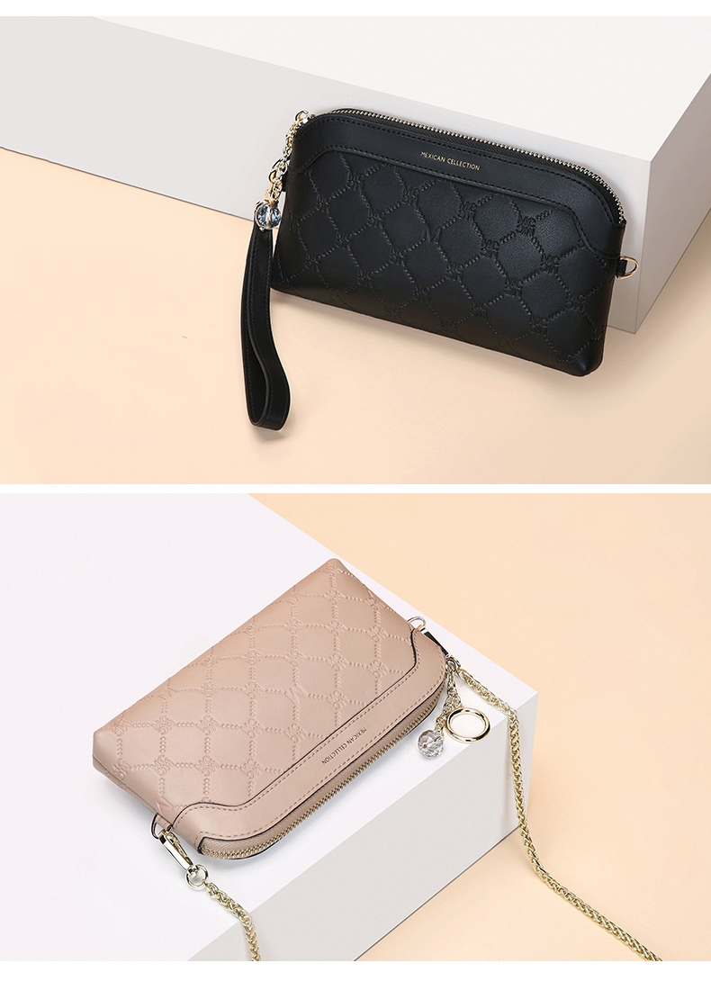 稻草人mexican手机包包女包新款2019女士钱包时尚零钱包手拿包链条