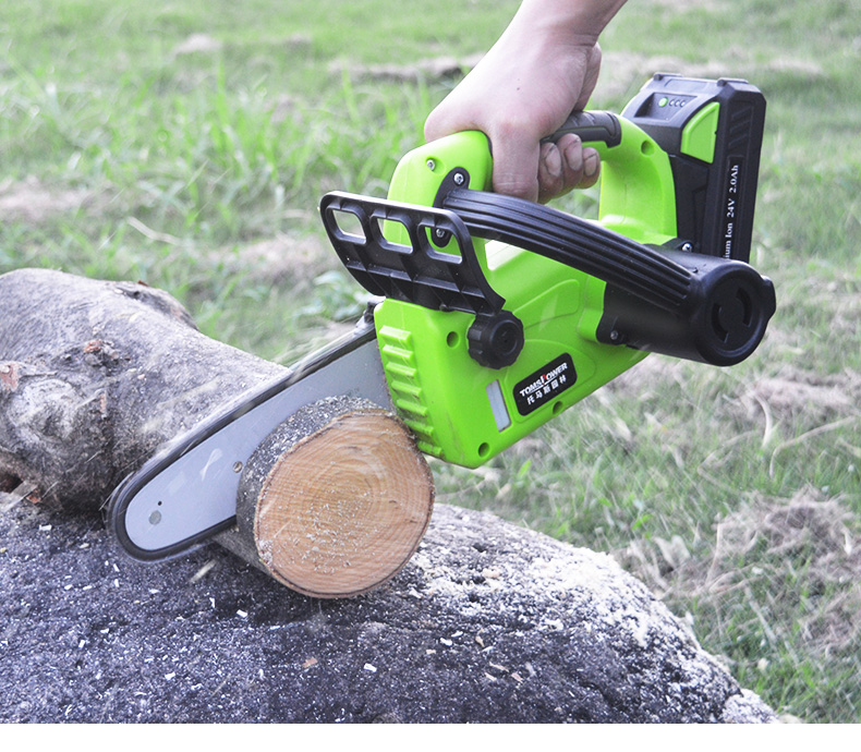 托马斯充电式单手电链锯电动油锯果园修枝小型家用锂电伐木电锯24伏