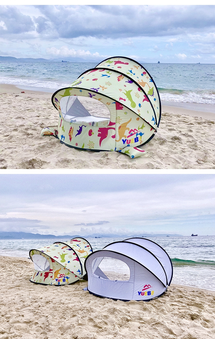 户外沙滩帐篷速开便携海边防晒防雨简易古达儿童帐篷折叠小全自动家用