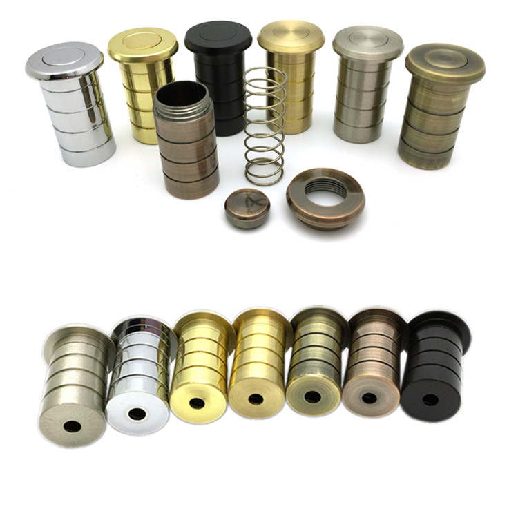 敬平销 纯铜插销防尘器 防盗门暗藏式防砂尘盖天地插销孔塞 大门固定