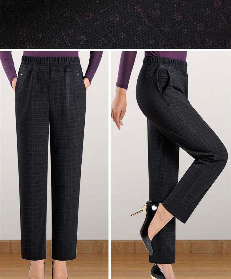 老年人妈妈裤子春秋长裤秋冬季中老年女裤女装老人宽松奶奶裤加绒