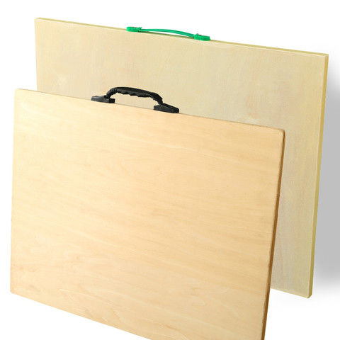 4k椴木画板8k素描水彩水粉画架板套装写生便携画具半开2k|8k轻薄画板