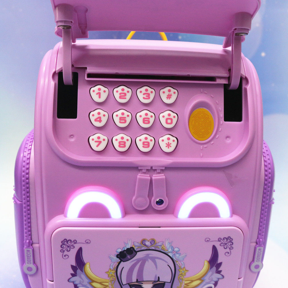 《叶罗丽多功能书包存钱罐保险柜密码箱储蓄新品男女孩生日礼物【8月