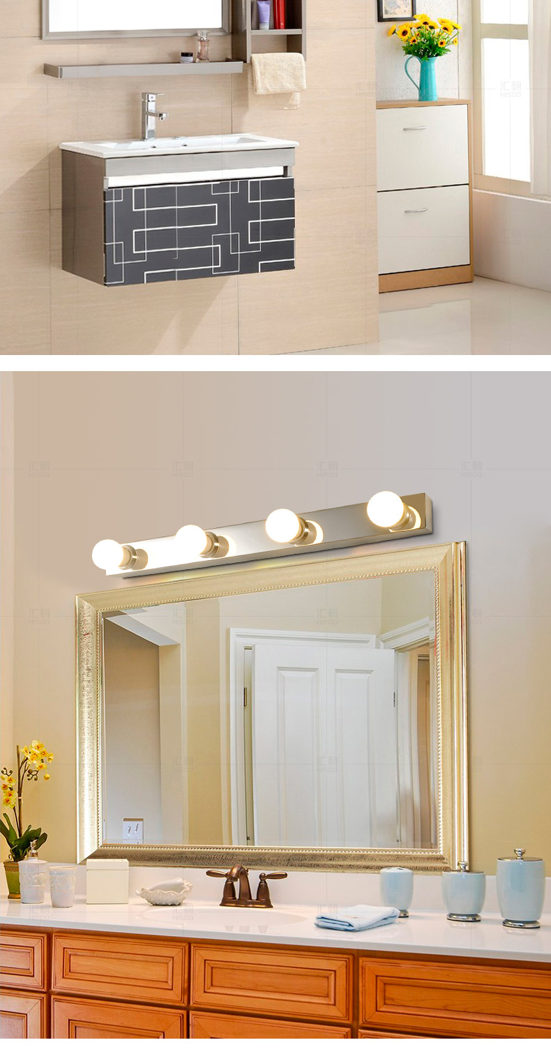 梳妆台灯化妆灯镜前灯化ciaa妆镜补光灯卫生间led小灯泡影楼镜子灯具