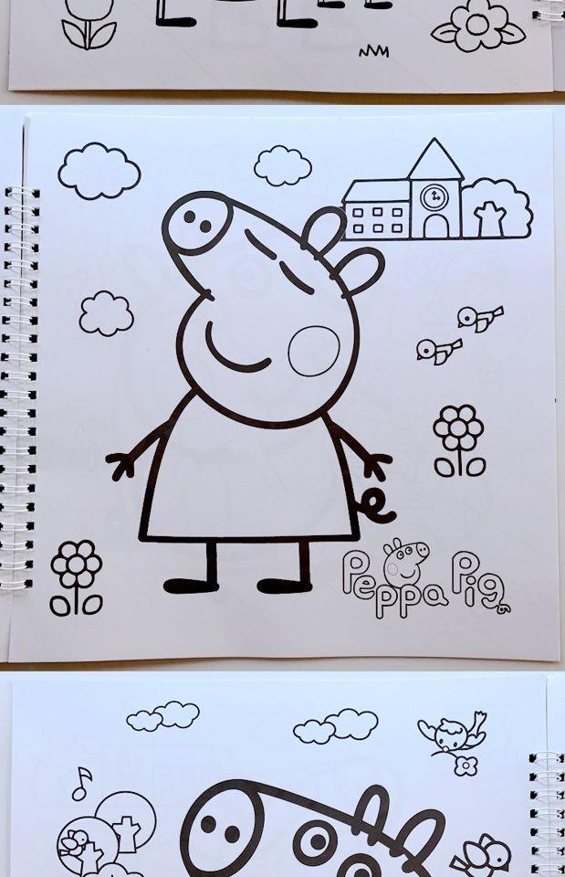 小猪佩奇填色画打印版图片