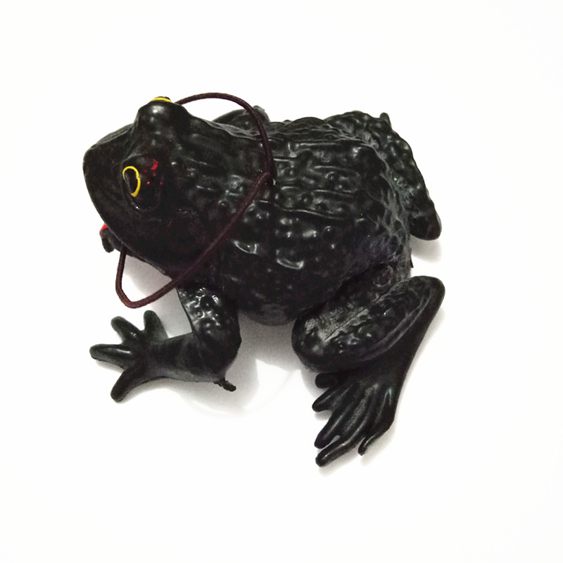 软胶仿真青蛙癞蛤蟆模型蜘蛛蟾蜍儿童早教玩具整蛊吓人愚人道具黄色