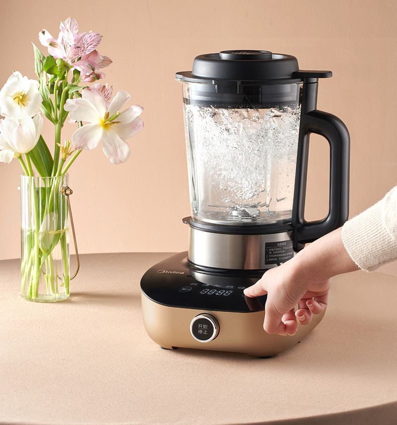 美的新款破壁料理机全自动加热家用养生搅拌机婴儿辅食果蔬豆浆机