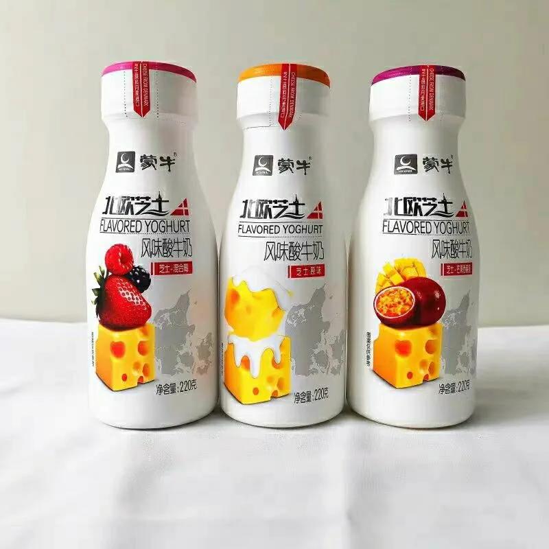 蒙牛北欧芝士酸奶220g6风味发酵乳芝士酸奶芒果西番莲混合莓早餐奶