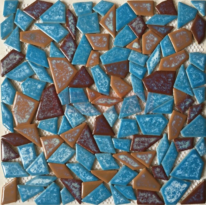 定做碎片拼图陶瓷窑变马赛克电视背景墙瓷砖碎瓷片园林阳台拼图he0018