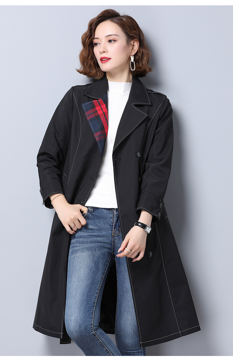 恒源祥女士风衣2020新款中长款秋季流行宽松英伦风气质风衣外套