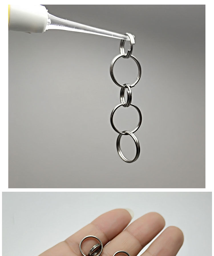小号迷你tc4钛合金小环钥匙扣小圈锁匙圈连接孖圈环101214mm直径10mm1