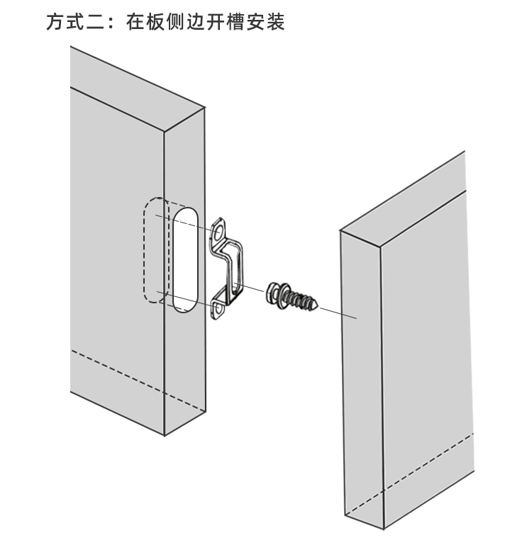 隐形二合一连接件橱柜衣柜螺丝层板家具固定2合1连接扣件五金配件