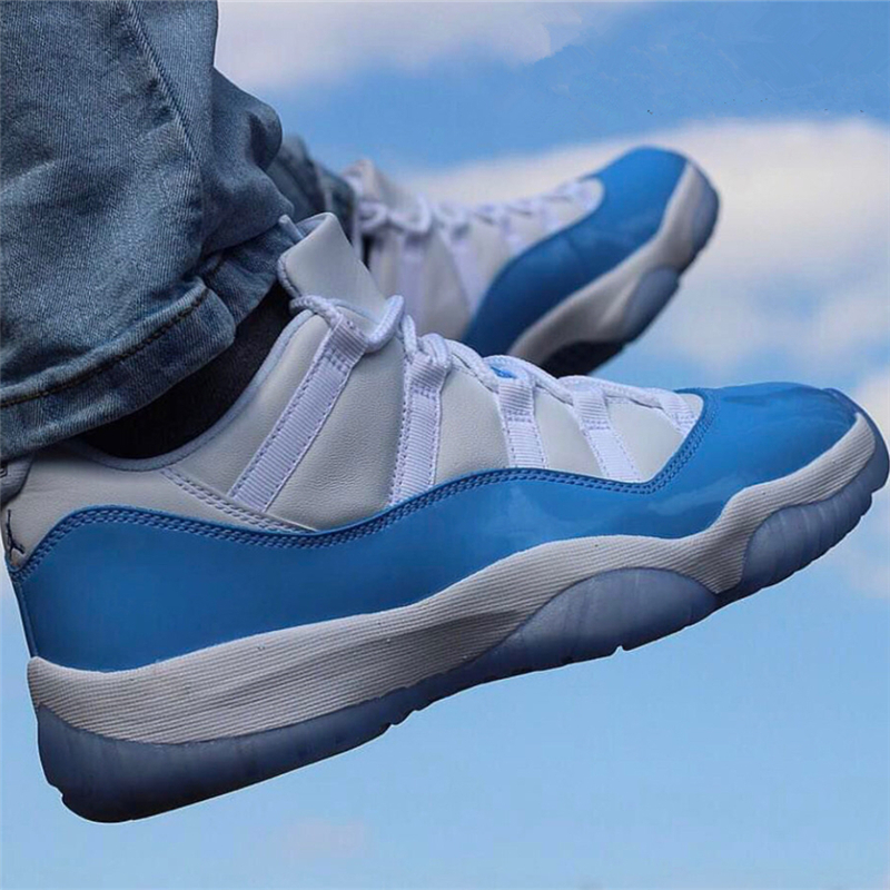 nike耐克男鞋 aj11复活节伯爵北卡蓝low低帮乔11男子运动鞋篮球鞋