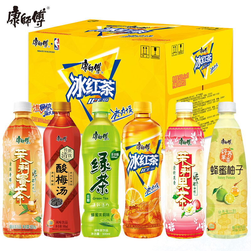 康師傅茶饮料 康师傅冰红茶饮料500ml*15瓶整箱雪梨味绿茶茉莉蜜水蜜桃酸梅汤无糖红茶劲凉水晶葡萄热带红夏季饮料【价格 图片 品牌 报价 ...