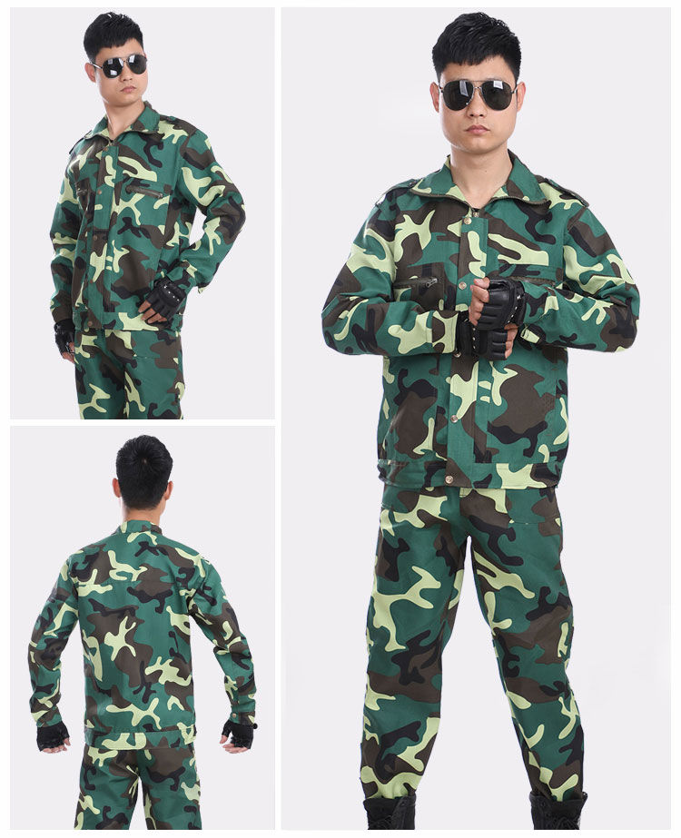 薄款劳保工作服套装男军装夏季特种兵作训服学生军训服迷彩服套装