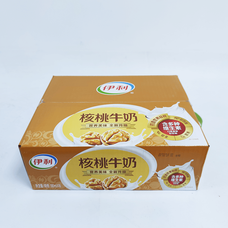 伊利核桃牛奶无菌枕包装早餐奶190ml16袋牛奶饮品