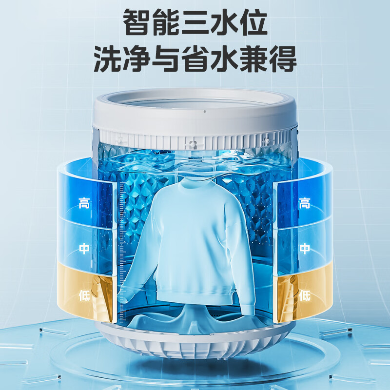美的(Midea)波轮洗衣机全自动10公斤家用大容量健康真除螨抗菌材质波盘升级深层劲洗MB100V33B
