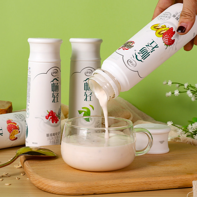 伊利畅轻乳酸菌酸奶整箱早餐西柚百香