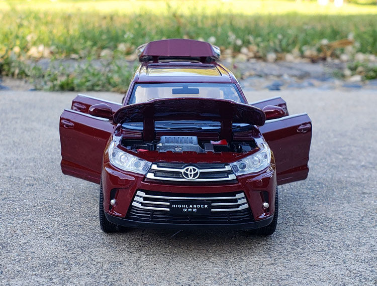 132汉兰达suv合金汽车模型原厂仿真金属车模摆件声光回力玩具车老款酒