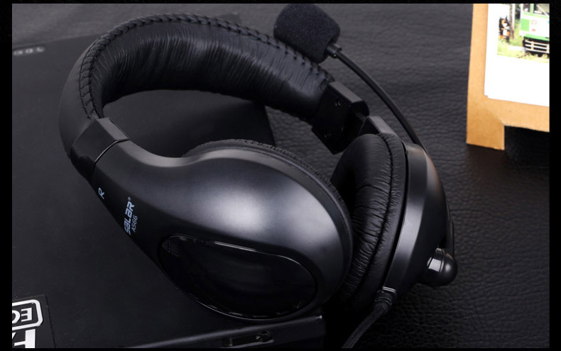 salar声籁a566头戴式台式电脑耳机电竞游戏耳麦带麦话筒重低音