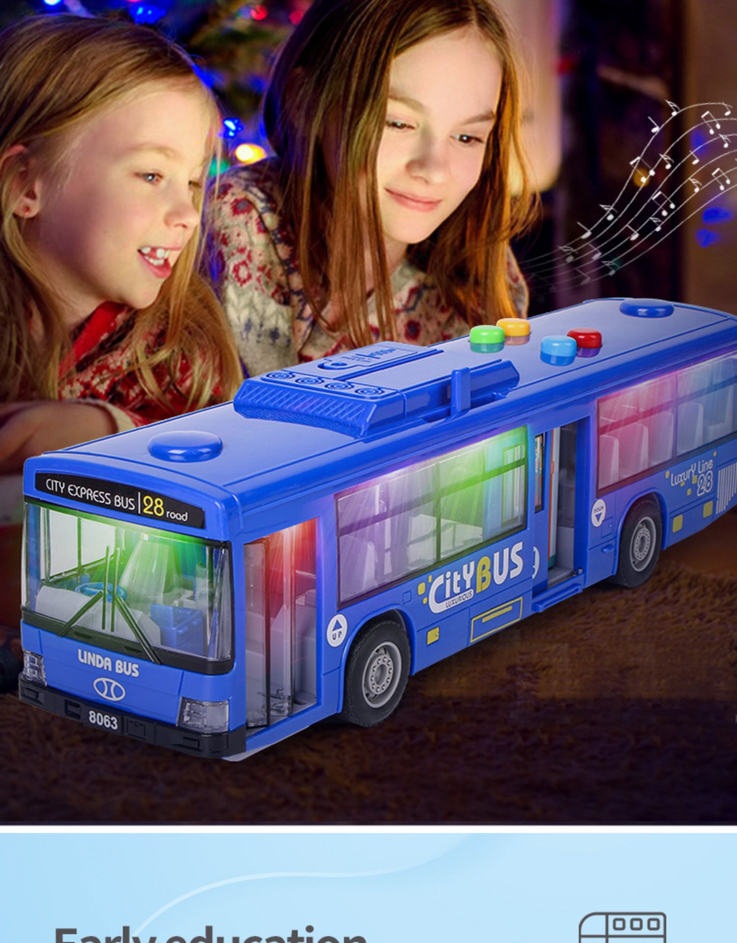 公交车玩具大号开门仿真校车公共汽车玩具车男孩双层大巴士2儿童3真