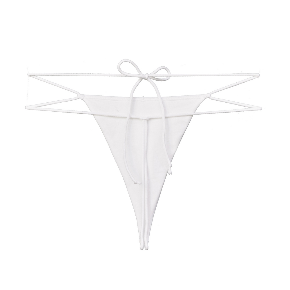 绑带丁字裤女一根线可插入性感诱惑骚系带内裤情趣露臀t字裤 卓思哲