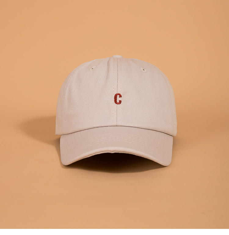 日系帽子女韩版简约小c字母刺绣棒球帽春夏天ins情侣街头鸭舌帽男墨斗