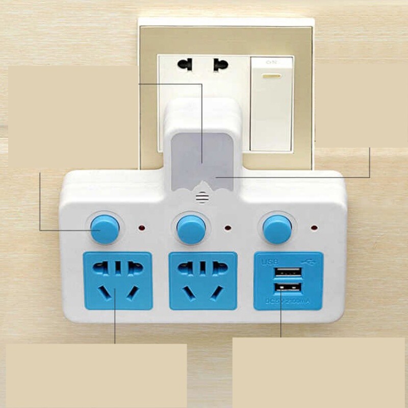 多项电源插座无线插板家用电源一变多插座一转二三项扩展带开关插头