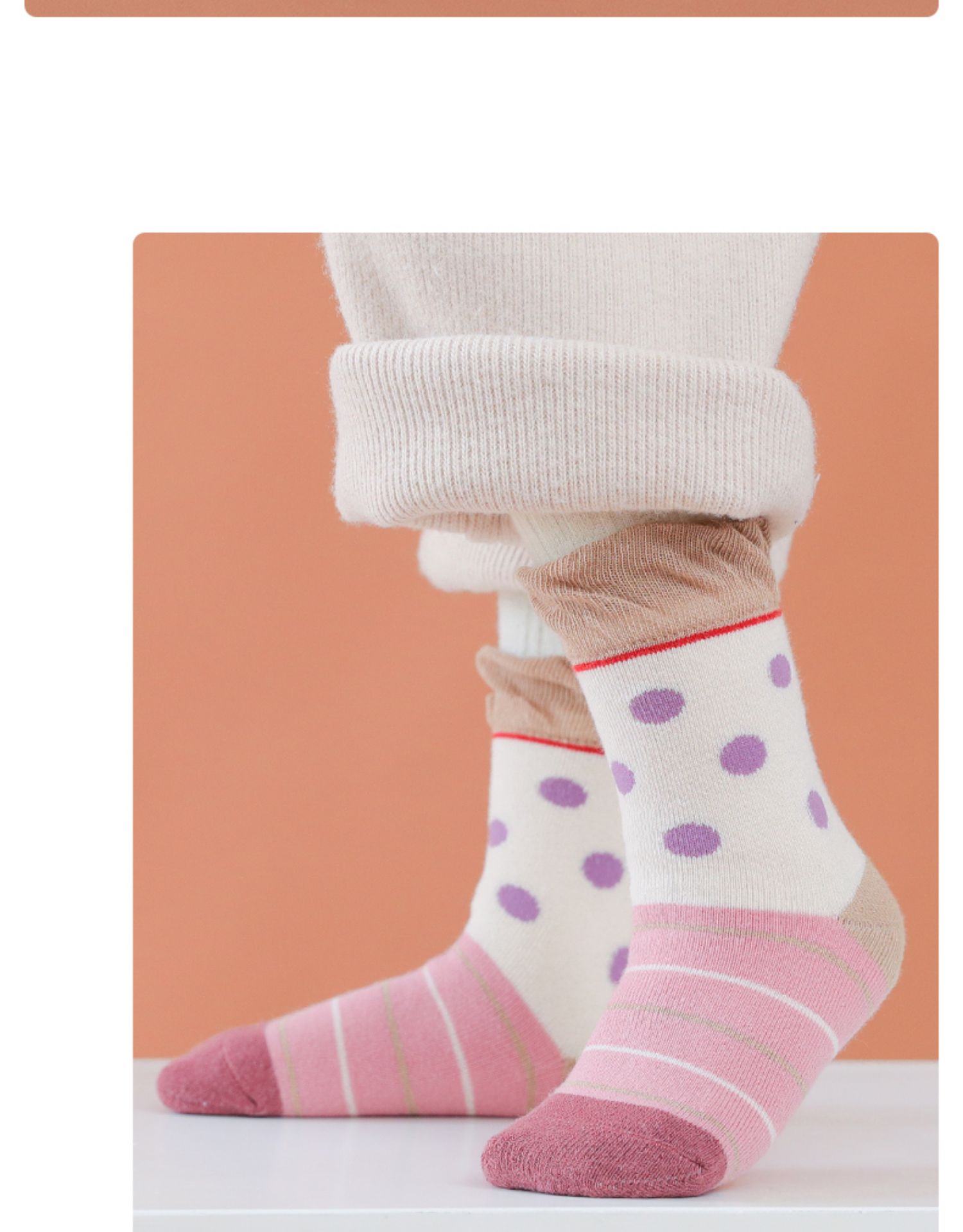 宝宝袜子冬加厚纯棉儿童秋冬季棉袜女童加绒保暖毛圈袜女中筒袜厚韩系