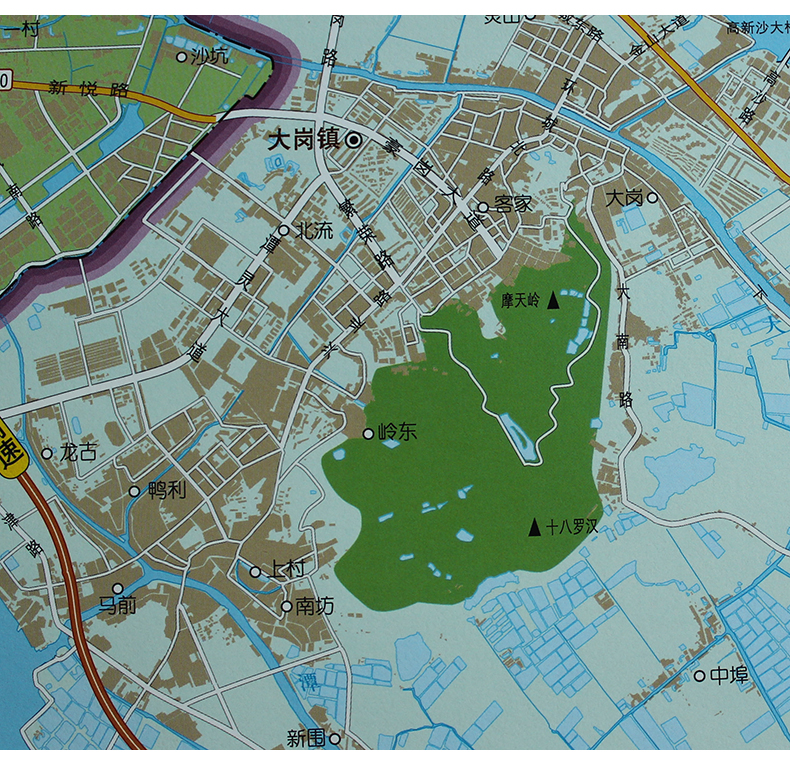 惠典正版廣東省佛山市順德區地圖掛圖15米11米城區圖