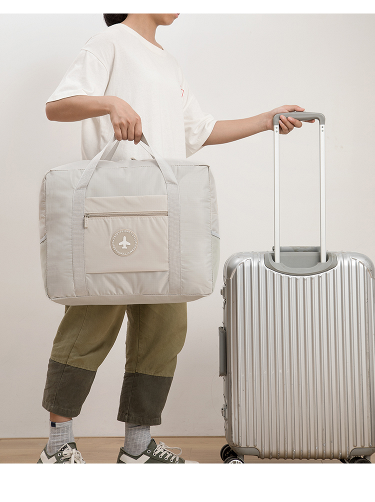 旅行包大容量女可折叠行李待产包收纳袋子便携手提简约短途拉杆包
