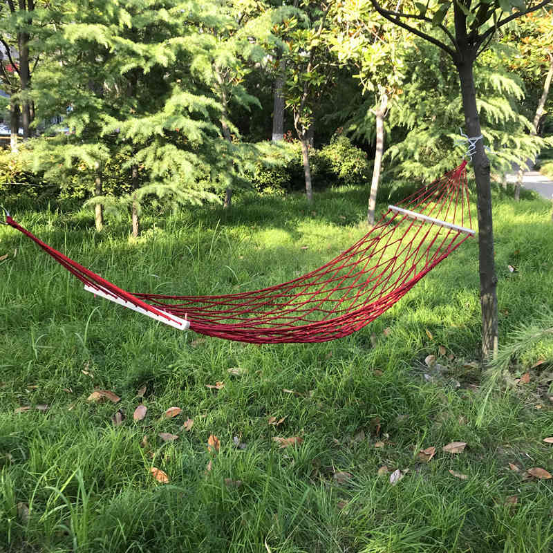 吊床户外成人秋千吊椅尼龙绳网状吊床学生宿舍阳台沙滩室内吊床加粗棉