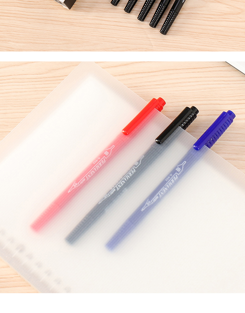 金万年小双头记号笔油性勾线笔防水快干不掉色粗细工业笔细线双头笔