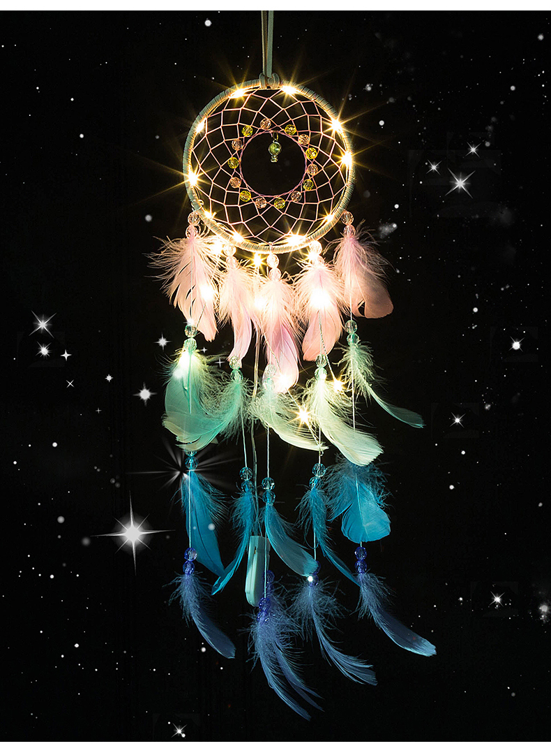 捕梦女生日材料diy灯挂饰风铃森系补捕能印第安手工少女