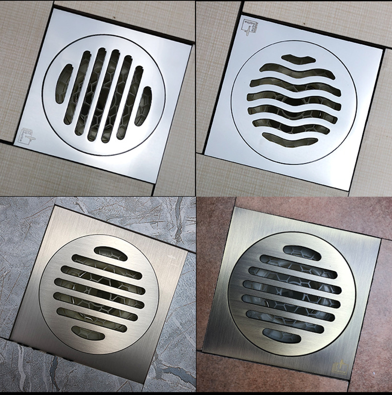 超薄地漏全铜40管薄移位地漏卫生间厕所淋浴房浴室阳台洗衣机