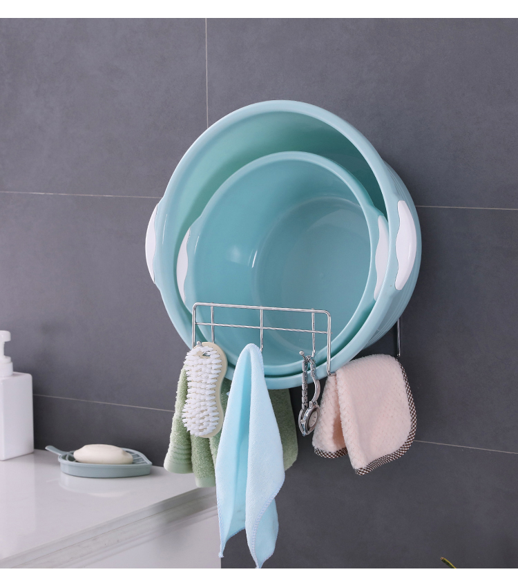 萌碎面盆架 脸盆架壁挂卫生间浴室置物盆子收纳厕所洗手间免打孔放
