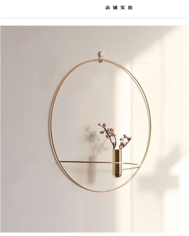 圆形蜡烛台插花壁挂立体烛台墙面软装设计餐厅咖啡馆背景壁饰【价格