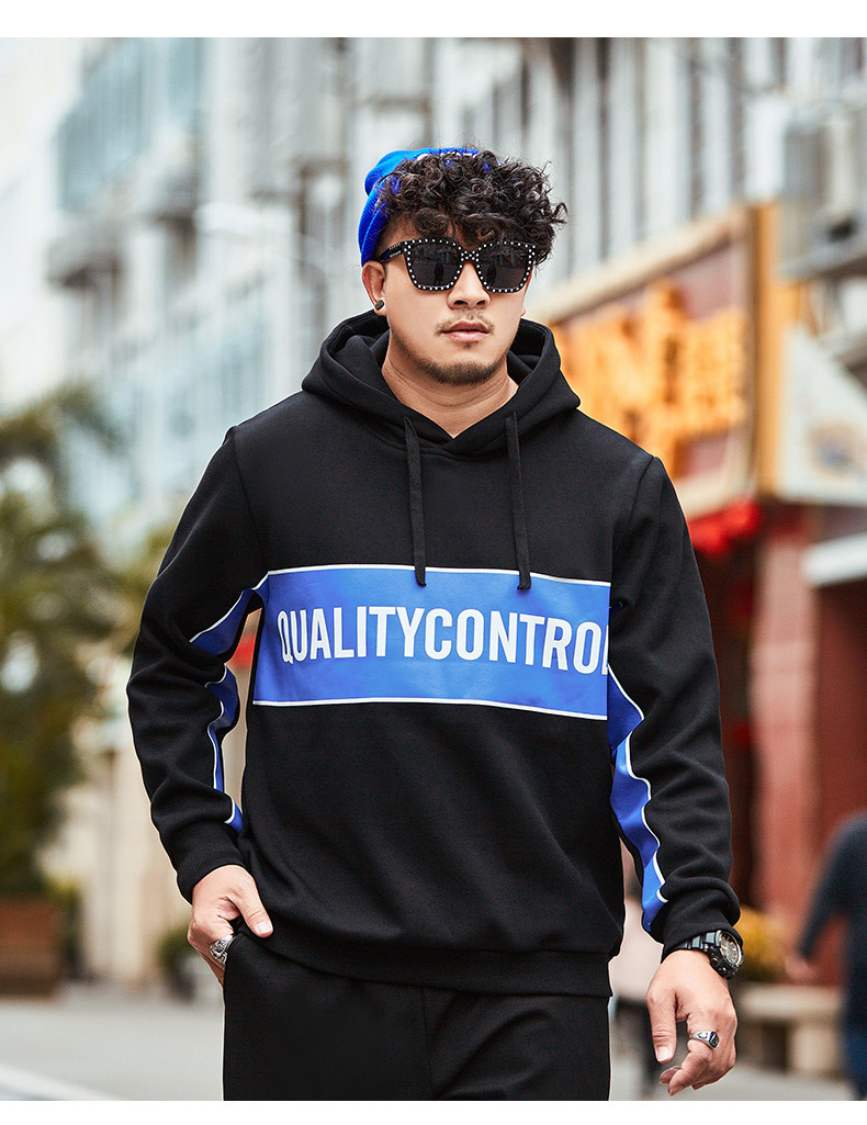 梵克公牛胖子男装印花卫衣 2021200斤胖人帅气显瘦男春加肥加大码欧美