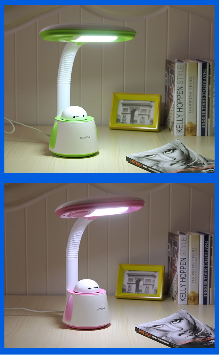 宝视达台灯326led护眼卧室床头书桌学生学习儿童阅读卡通插电单色光款