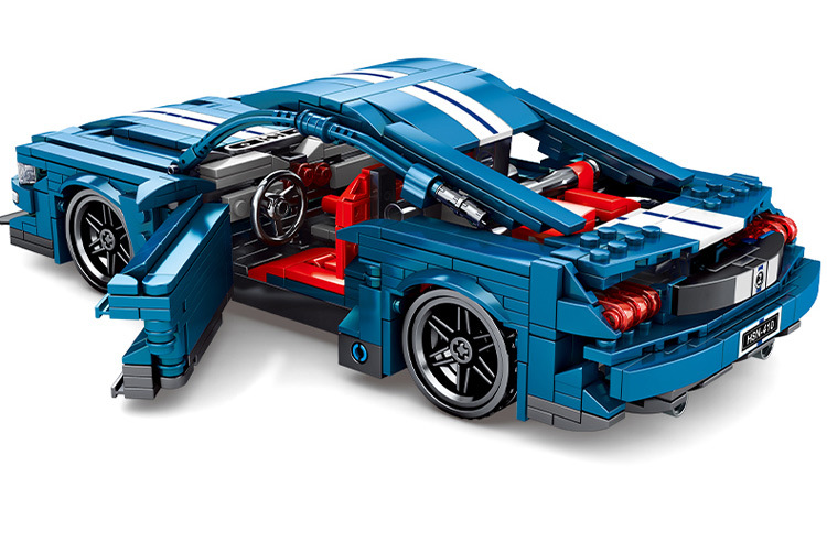 森宝积木汽车机械科技系列塑料小颗粒拼装儿童积木玩具回力车614岁