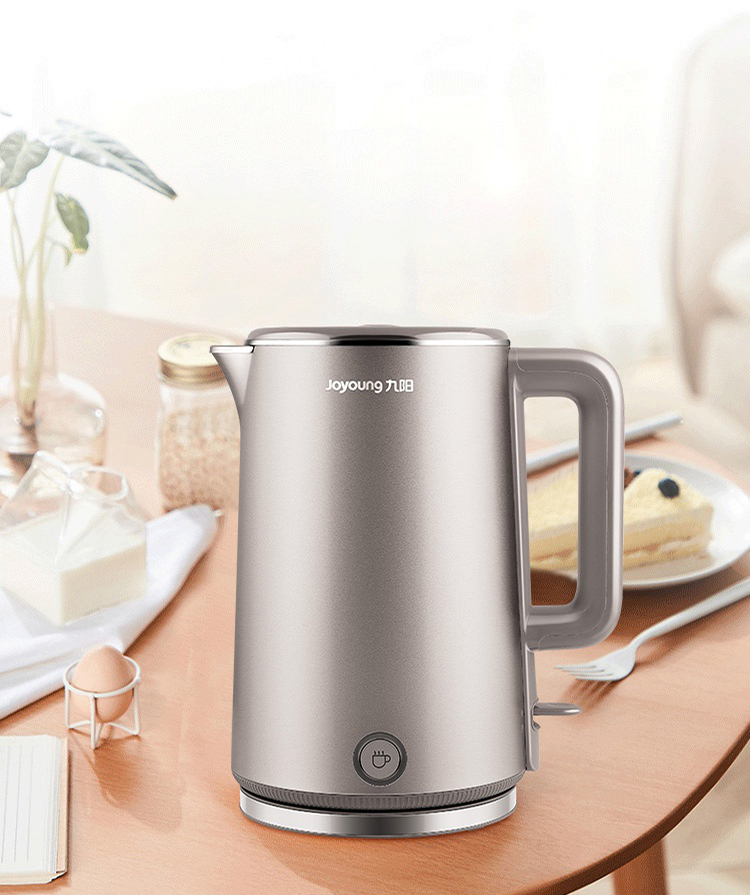 九阳joyoung电水壶k15f12低音烧水壶自动断电304双层钢杯体开水煲15升