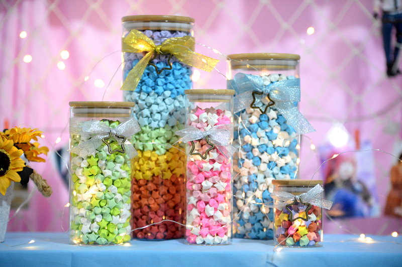 纯色叠星星纸手工纸细管幸运星折纸五角星diy材料许愿瓶学生儿童feng