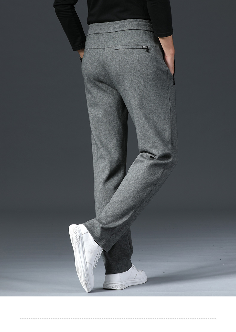 秋季男裤纯棉运动裤男长裤宽松直筒男士针织裤大码休闲卫裤春秋款