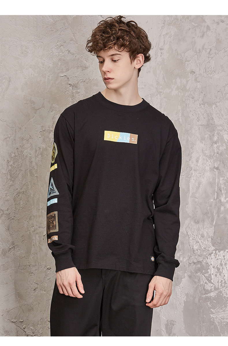 dickies春季新款男士长袖卫衣时尚印花宽松休闲