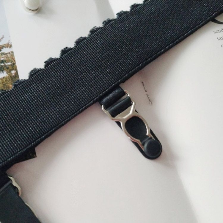 葫芦扣白色m码一对硅胶防滑吊袜带大腿环吊袜夹夹长筒袜吊袜环金属