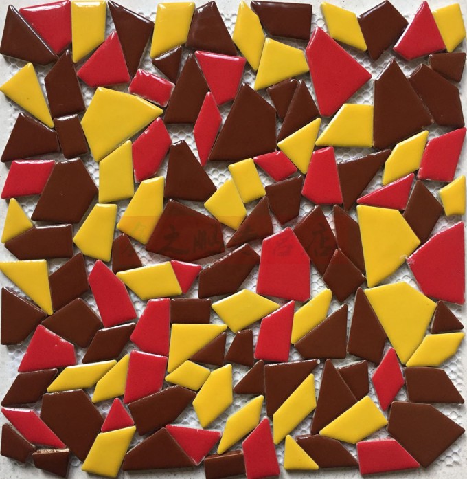 定做碎片拼图陶瓷窑变马赛克电视背景墙瓷砖碎瓷片园林阳台拼图he0018